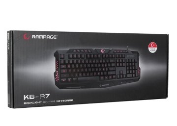 Everest Rampage KB-R7 Siyah USB Işıklandırmalı Q Oyuncu Klavyesi