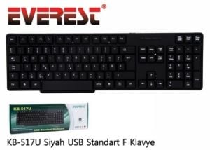 Everest KB-517U Siyah USB Standart F Klavye