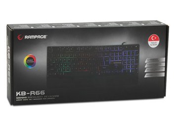 Rampage Kb-R66 Gaming Klavye - Gökkuşağı Aydınlatmalı Multimedia Oyuncu Tasarım