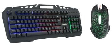 Everest KMX-99 Siyah Usb Gökkuşağı Zemin Aydınlatmalı Q Oyuncu Klavye + Mouse Set