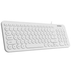 Everest KM-01K Beyaz Usb Yuvarlak Tuşlu 3D Mouse Combo Türkçe Klavye + Mouse Set