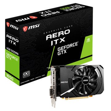 MSI GeForce GTX 1650 D6 AERO ITX OC 4GB GDDR6 128 Bit Ekran Kartı