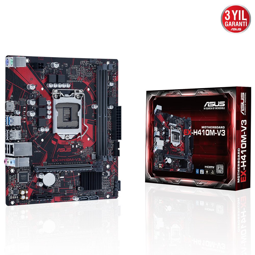 ASUS EX-H410M-V3 2933MHz DDR4 Soket 1200 HDMI mATX Anakart