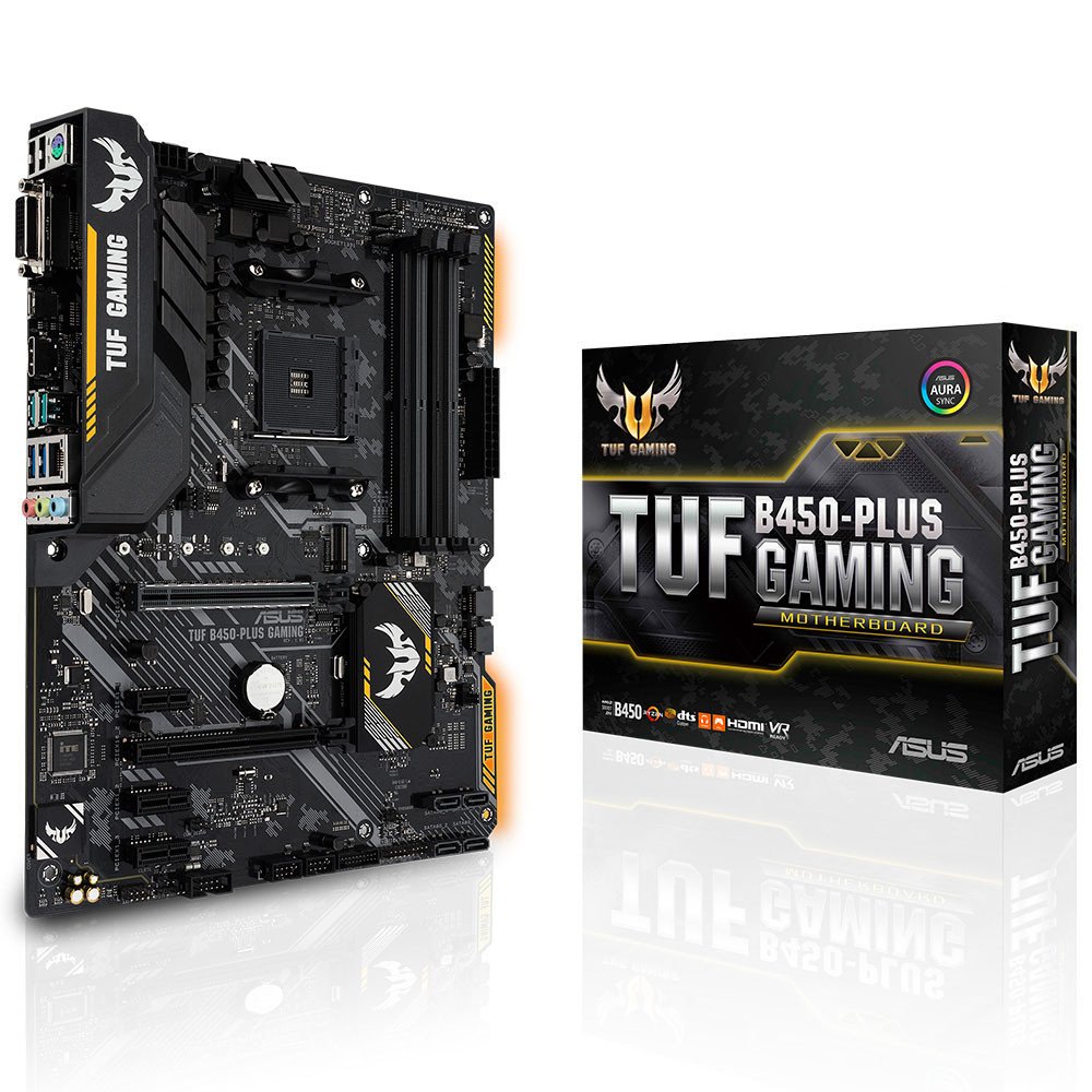 ASUS TUF B450-PLUS GAMING 4400MHz(OC) DDR4 Soket AM4 RGB M.2 HDMI DVI ATX Anakart