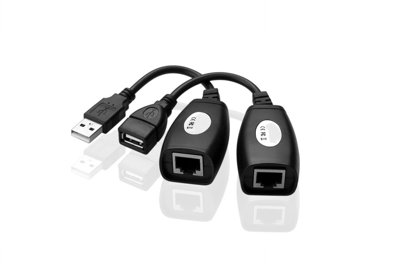 Hytech HY-U50 Usb 2.0 Extension - 50 Mt Usb Extender...Usb Veri Görüntü ve Ses Sinyalini Cat 5 veya Cat 6 Kabloyla Max. 50 Mt. Uzatıcı Extender (HD4461/100, SL-U55 Benzeri)