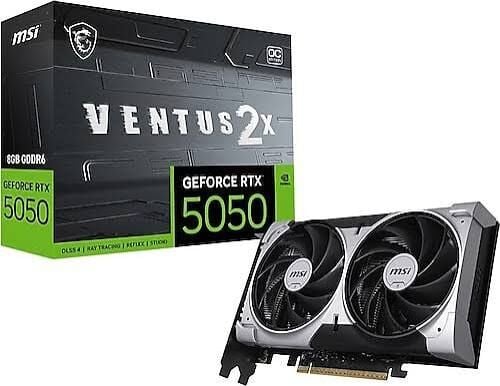 MSI RTX 5050 8G Ventus 2X OC G5050-8V2C 128 Bit GDDR6 8 GB Ekran Kartı
