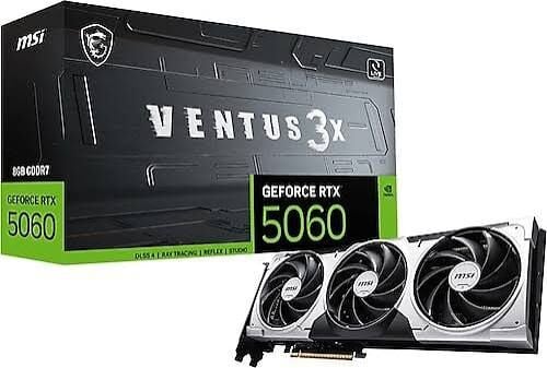 MSI RTX 5060 8G Ventus 3X G5060-8V3 128 Bit GDDR7 8 GB Ekran Kartı