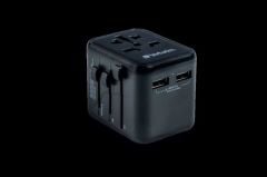 49543 CHR UTA-01 UNIVERSAL TRAVEL ADAPTER WITH 2 X USB-A PORTS