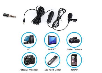 Snopy SN-100M Siyah Akıllı Telefon ve Youtuber Yaka Mikrofonu