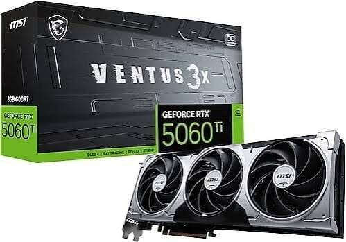 MSI RTX 5060 TI 8G Ventus 3X OC G506T-8V3C 128 Bit GDDR7 8 GB Ekran Kartı