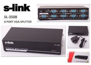 S-link SL-3508 8 VGA 350Mhz Monitör Çoklayıcı