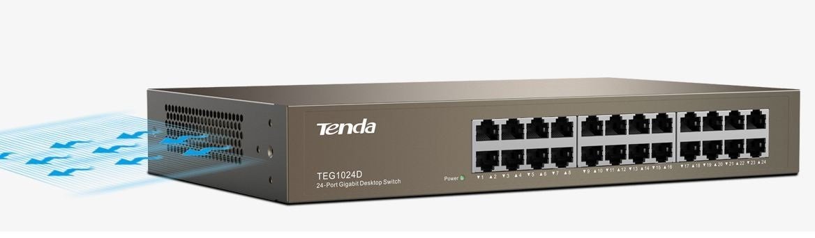 Tenda TEG1024D 24 Port Gigabit Rackmount Switch - 10/100/1000 Switch