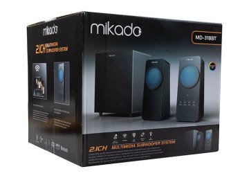 Mikado MD-318BT 2+1 25W Siyah Usb+Fm+Bluetooth Destekli Led Işıklı Speaker
