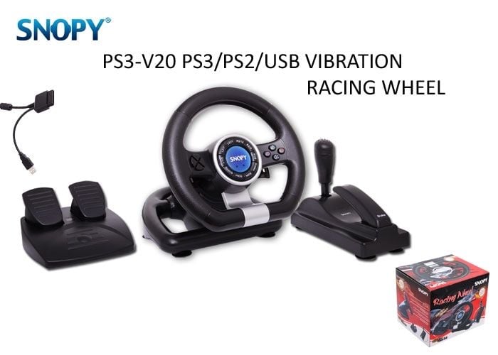 Snopy V20 PC/PS2/PS3 Titreşimli 3 in 1 Direksiyon