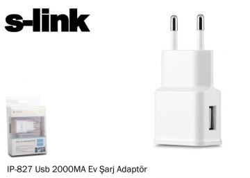 S-link IP-827 Şarj Aleti Usb 2000MA Ev Şarj Adaptör