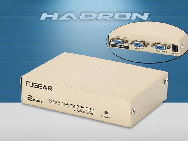 Hadron HD220 Vga Splitter - 2 Port Vga Monitör Çoklayıcı