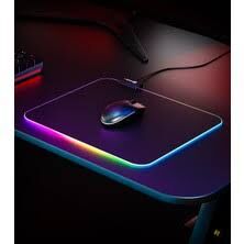 Rampage Pulsar RGB M (MP-21) Siyah 252*328*3mm RGB Ledli Gaming Mouse Pad