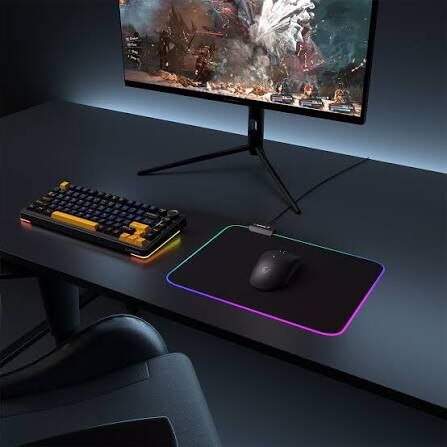 Rampage Pulsar RGB M (MP-21) Siyah 252*328*3mm RGB Ledli Gaming Mouse Pad