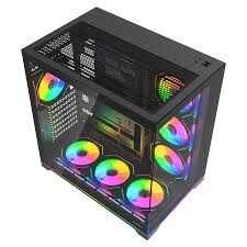 Rampage KAIZER Kumandalı 7*12cm ARGB Fan+Kontrolcü PWM Fanlı ATX/M-ATX Siyah Oyuncu Kasası