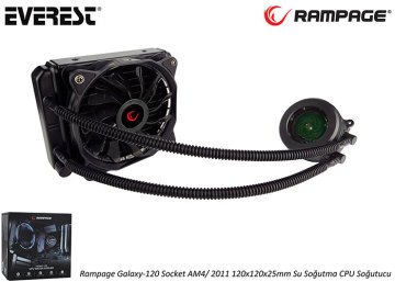 Rampage Galaxy-120 Socket AM4/ INTEL 2011 120x120x25mm Su Soğutma CPU Soğutucu