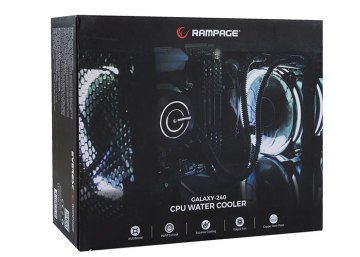 Rampage Galaxy-240 Socket AM4/ INTEL 2011 2*120x120x25mm Su Soğutma CPU Soğutucu