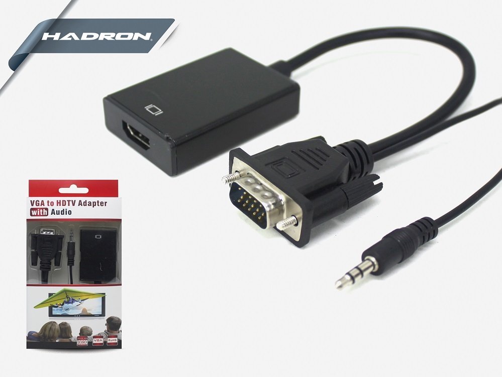 Vga to Hdmi Dönüştürücü - Hadron HD4458 Vga to Hdmi + Audio Çevirici Adaptör