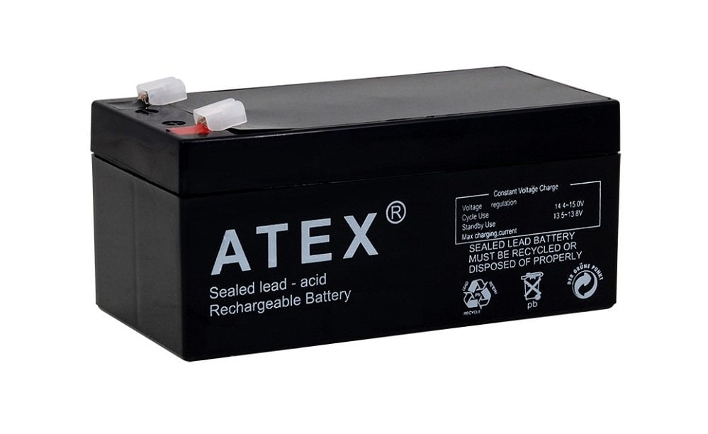 Atex 12V 7A Bakımsız Kuru Akü - Şarj Edilebilir Kuru Akü