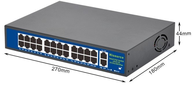 Karer 24 Port 2  UP LINK Gigabit 250m Long DistancePOE Switch (Built-in)
