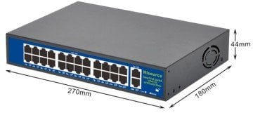 Karer 24 Port 2  UP LINK Gigabit 250m Long DistancePOE Switch (Built-in)