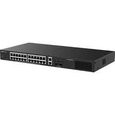 Reyee RG-ES228GS-LP 28 Portlu, 10/100/1000 Gigabit, Yönetilebilir Switch, 2 SFP, 2 Gigabit RJ45 Uplink, 24 Port PoE+ (250W)