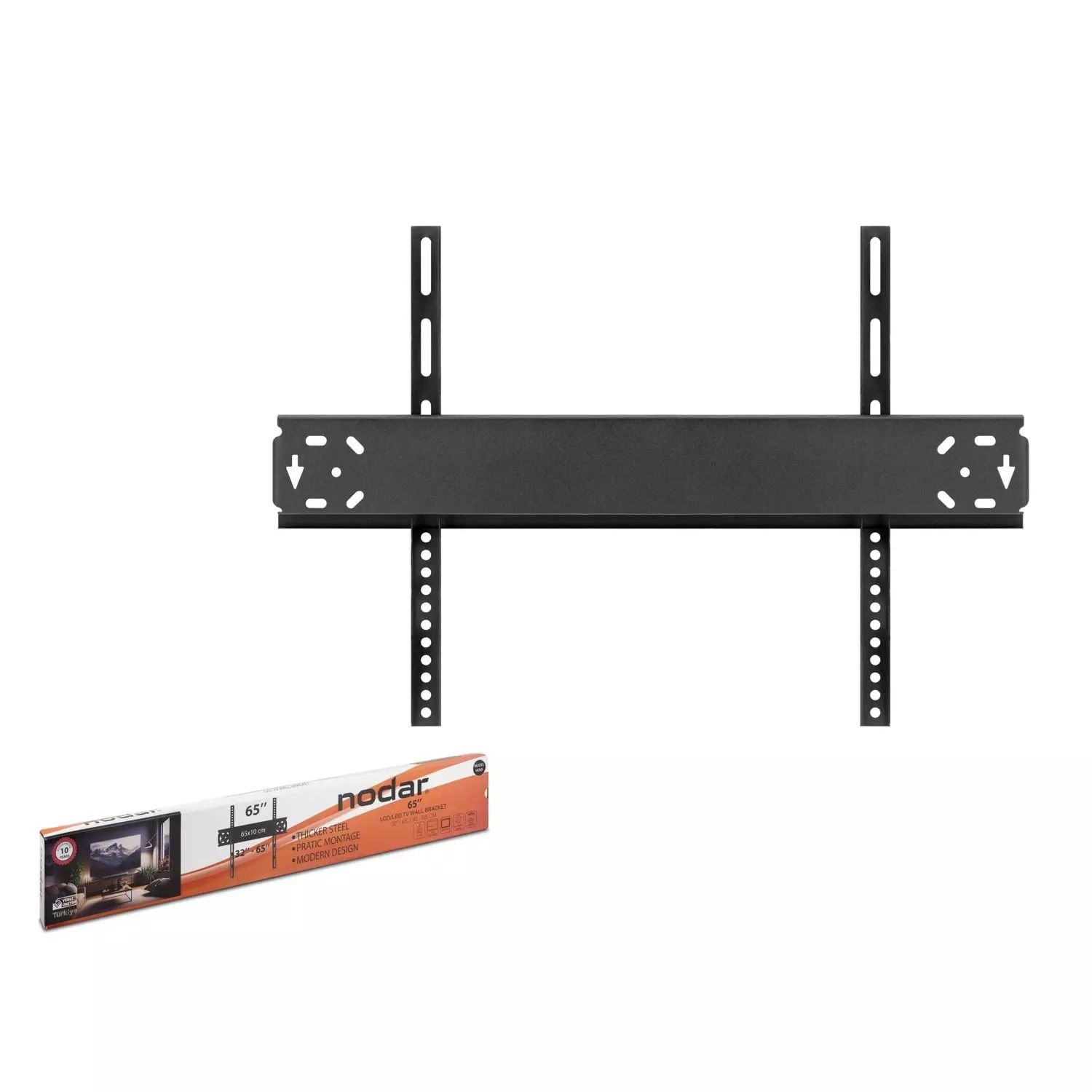 NODAR NO65 KİLİTLİ SABİT TV ASKI APARATI 32\'\'65\'\' / 82-165 CM