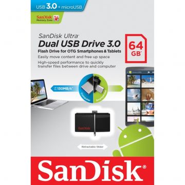 Sandisk Ultra Dual 64GB Usb 3.0 Flash Bellek SDDD2-064G-G46