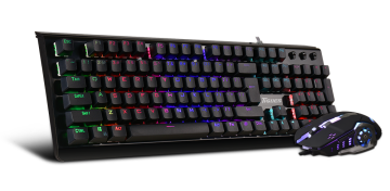 Tigoes K2 Usb Mekanik SİYAH Blue Switch Gaming Klavye Mouse Set