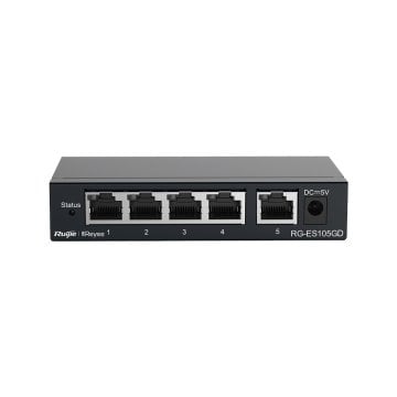Ruijie Reyee RG-ES105D 5 Port 10/100 Mbps Fast Ethernet Yönetilmeyen Switch Metal Kasa