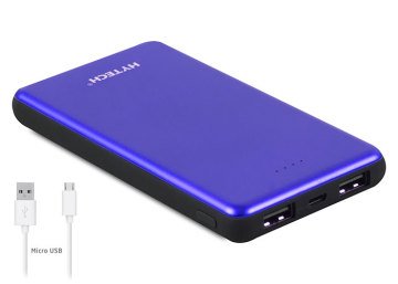 Hytech HP-C10 10000mAh Powerbank 2 Usb Port Mavi Taşınabilir Pil Şarj Cihazı