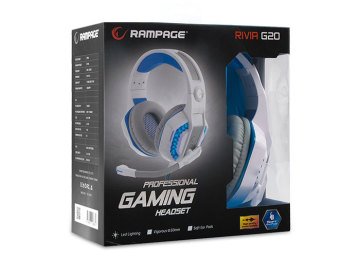 Snopy Rampage Rivia G20 Oyuncu Beyaz/Mavi Mikrofonlu Kulaklık