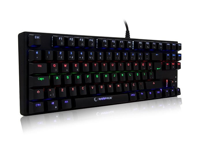 Everest Rampage Raptor Makrolu Blue Switch Mekanik Klavye (KB-R17, 6 Renk Aydınlatmalı)