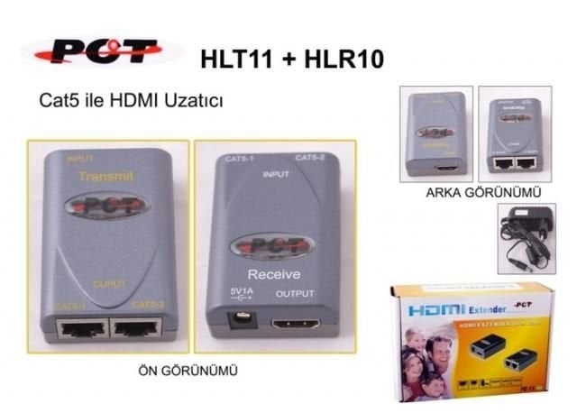 PCT HLT11+HLR10 CAT5R 40M HDMİ EXTENDER OVE