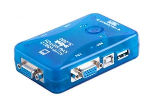 S-Link SL-2602 Usb+Ps2 Otomatik 2Port Kvm Switch 1 Monitörle 2 Bilgisayar Yönetimi