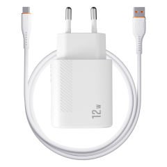 S-link SL-EC40T 5V 2400MA Type-C Kablolu Beyaz Ev Şarj Adaptörü