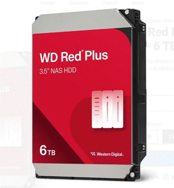 WD60EFPX DSK 3.5'' 6TB  5400RPM SATA 256MB RED PLS