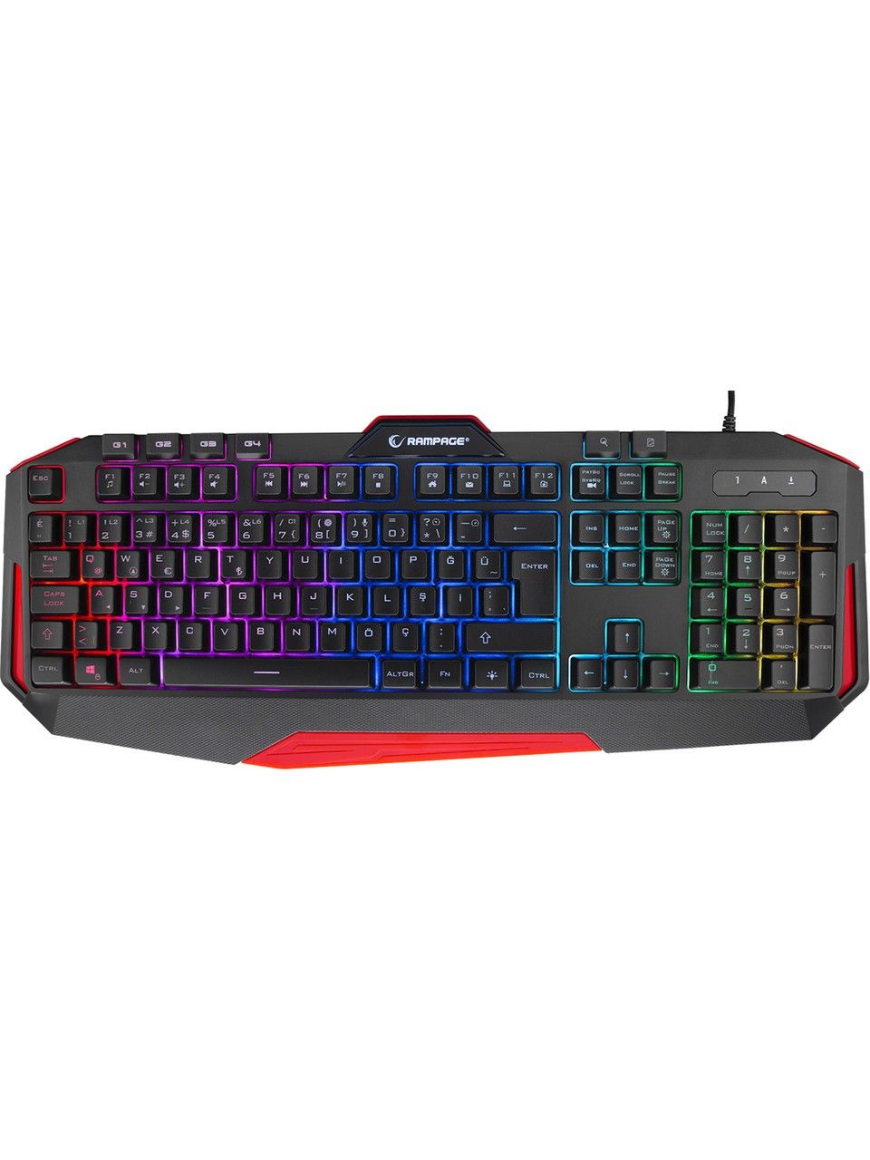 Rampage KB-RX7 ALPOR PRO Siyah USB RGB Aydınlatmalı Q Gaming Oyuncu Klavyesi