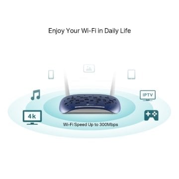 TP-LİNK 300Mbps Wireless N VDSL/ADSL Modem/Router