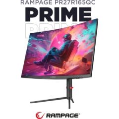 Rampage PRIME PR27R165QC 27\'\' 165Hz 1ms CSOT VA QHD 2K Freesync RGB Pivot PC Curved Oyuncu Monitörü