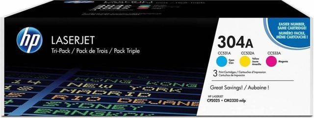 HP CF372AM (304A) CAMGOBEGI/MACENTA/SARI 3 LU PAKET TONER 2.800 SAYFA