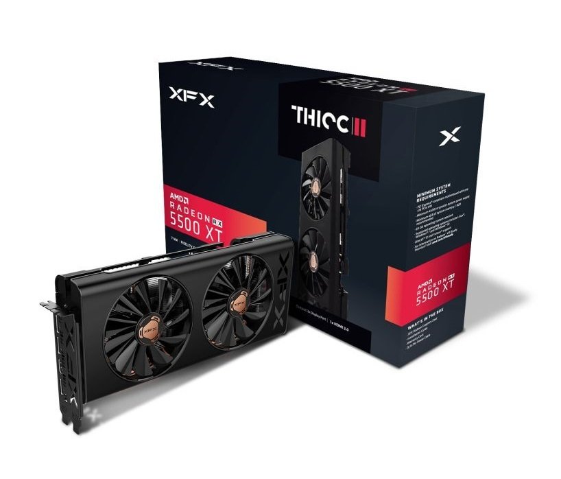 Xfx THICC II Pro Rx 5500 XT 8Gb Ddr6 128Bit Radeon Dx12 Pcie 4.0 Gaming Ekran Kartı RX-55XT8DFD6