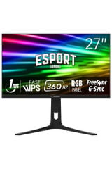 Rampage Ellipse EL27R360F 27 360Hz 1ms BOE IPS FHD Freesync/G-Sync RGB Pivot Siyah Flat Oyuncu Monitörü