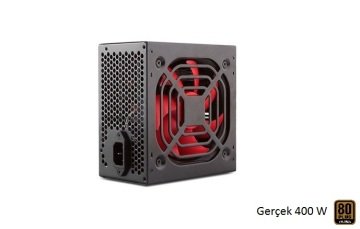 Everest GX400A Real-400W Peak 460 W 80 Plus Bronze 12cm Fanlı Power Supply...Yüksek Verimli 80 Plus Bronz Sertifikalı Gerçek 400W Güçlü 24 Pin Çıkışlı 80 Plus Power Supply