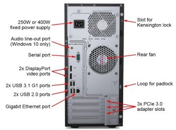 Lenovo ThinkSystem ST50 4U Rackmount Tower Server - 7Y48A007EA Xeon E-2124G 8Gb 2 x 2 Tb 80 Plus 250W Psu
