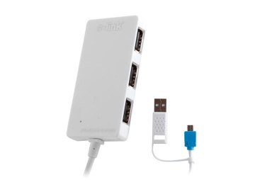 S-link SL-U143 Beyaz Usb 2.0 Kart Okuyucu + 3 Port Usb Hup + Micro Otg Çevirici